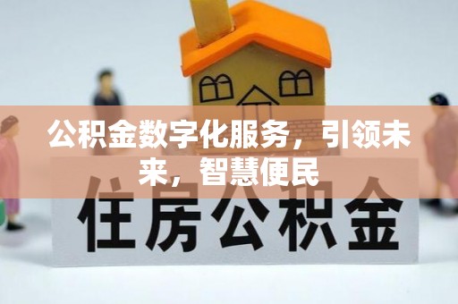 湛河公积金数字化服务，引领未来，智慧便民