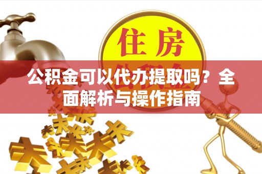 湛河公积金可以代办提取吗？全面解析与操作指南
