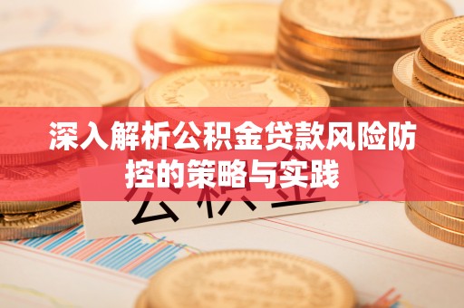 湛河深入解析公积金贷款风险防控的策略与实践
