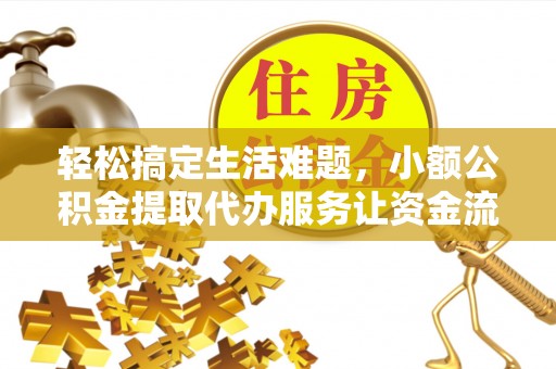 湛河轻松搞定生活难题，小额公积金提取代办服务让资金流转更便捷