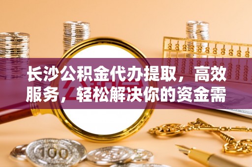 湛河长沙公积金代办提取，高效服务，轻松解决你的资金需求