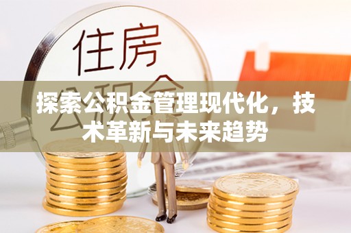 湛河探索公积金管理现代化，技术革新与未来趋势
