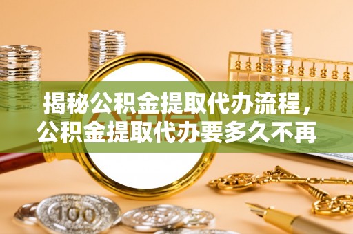湛河揭秘公积金提取代办流程，公积金提取代办要多久不再是谜题