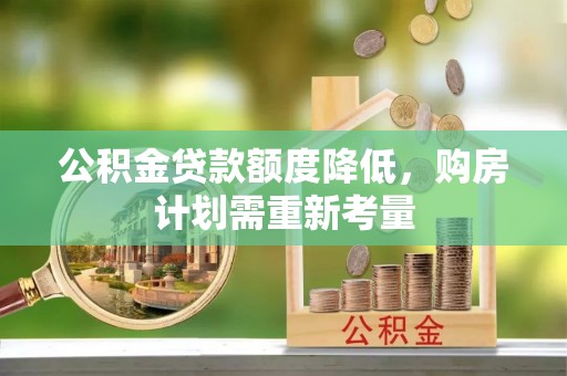 湛河公积金贷款额度降低，购房计划需重新考量