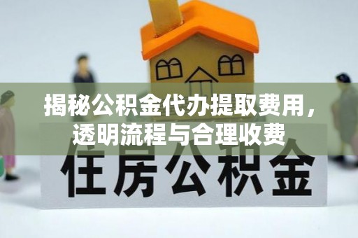 湛河揭秘公积金代办提取费用，透明流程与合理收费