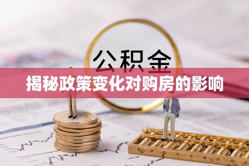 湛河揭秘政策变化对购房的影响