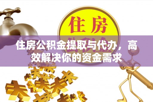 湛河住房公积金提取与代办，高效解决你的资金需求