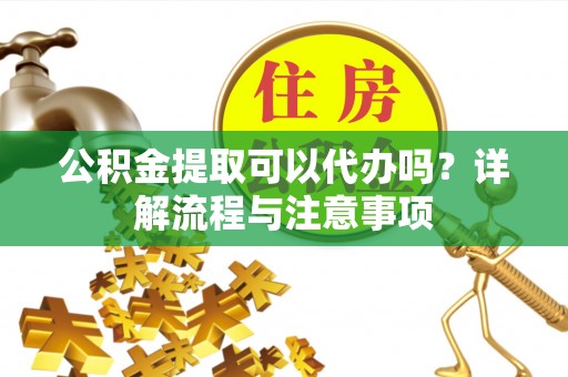 湛河公积金提取可以代办吗？详解流程与注意事项
