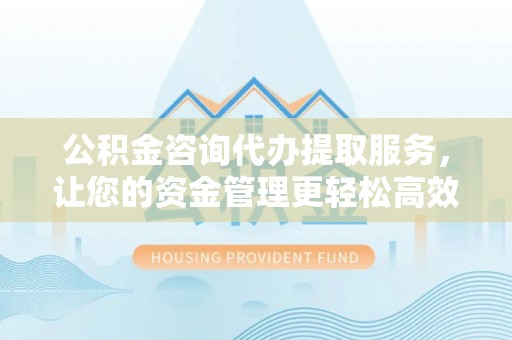 湛河公积金咨询代办提取服务，让您的资金管理更轻松高效