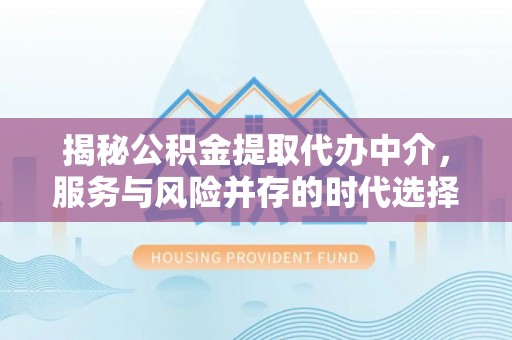 湛河揭秘公积金提取代办中介，服务与风险并存的时代选择