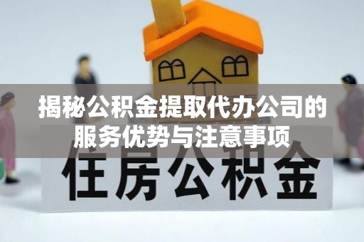湛河揭秘公积金提取代办公司的服务优势与注意事项