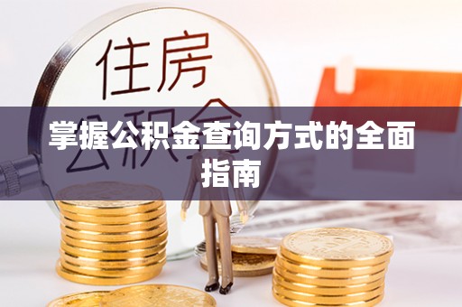 湛河掌握公积金查询方式的全面指南