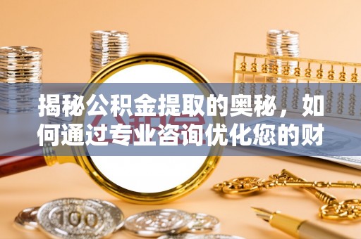 湛河揭秘公积金提取的奥秘，如何通过专业咨询优化您的财务规划