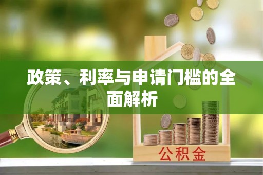 湛河政策、利率与申请门槛的全面解析