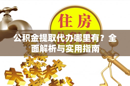 湛河公积金提取代办哪里有？全面解析与实用指南