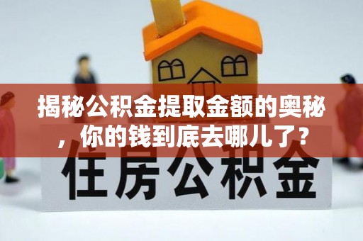 湛河揭秘公积金提取金额的奥秘，你的钱到底去哪儿了？