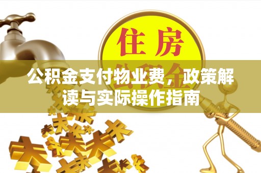 湛河公积金支付物业费，政策解读与实际操作指南