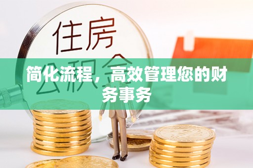 湛河简化流程，高效管理您的财务事务