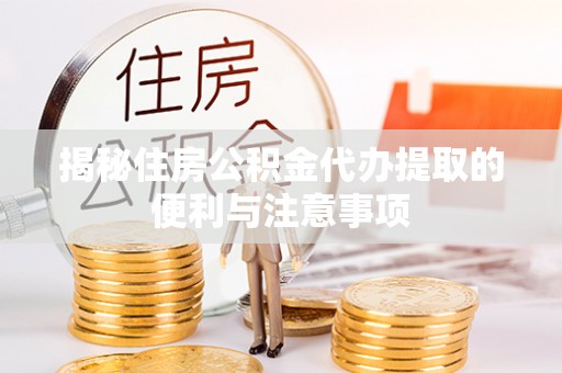 湛河揭秘住房公积金代办提取的便利与注意事项