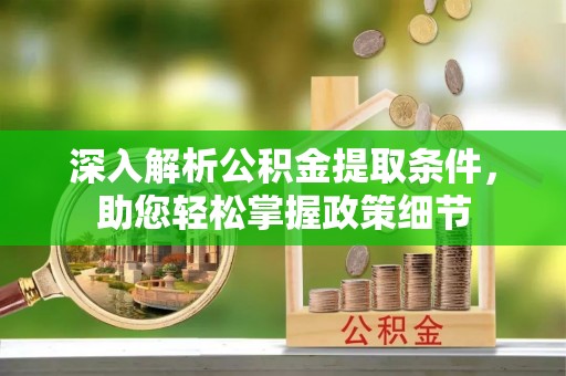 湛河深入解析公积金提取条件，助您轻松掌握政策细节
