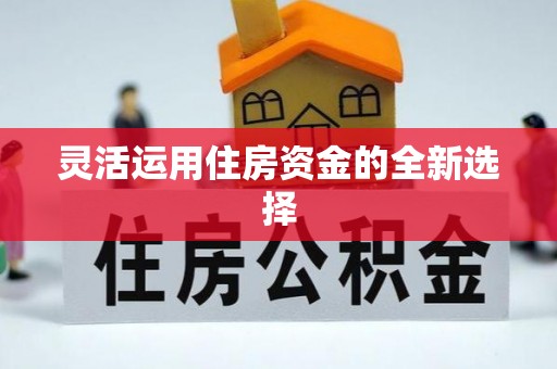 湛河灵活运用住房资金的全新选择